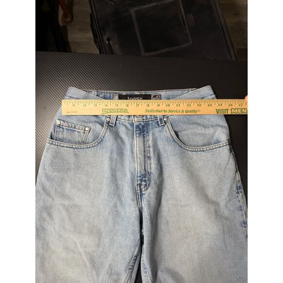 Vintage 90s Levi’s Silvertab Denim Shorts Baggy Distressed Light Wash Size 30 - Picture 6 of 16